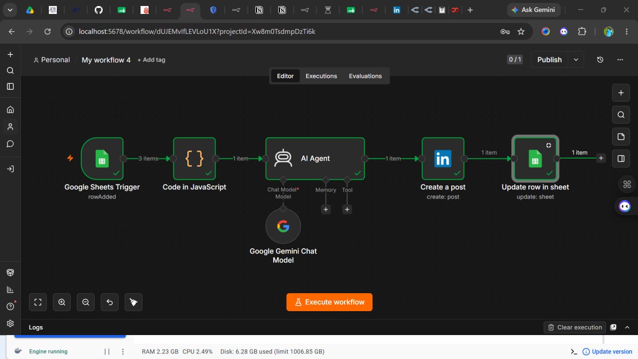 AI Agent for Automated LinkedIn Content Publishing